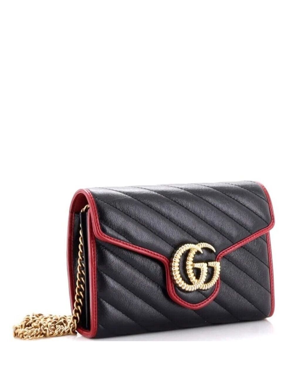 Gucci GG Marmont Chain Wallet Diagonal Quilted Leather Mini reb-758-091725 - Picture 3 of 6
